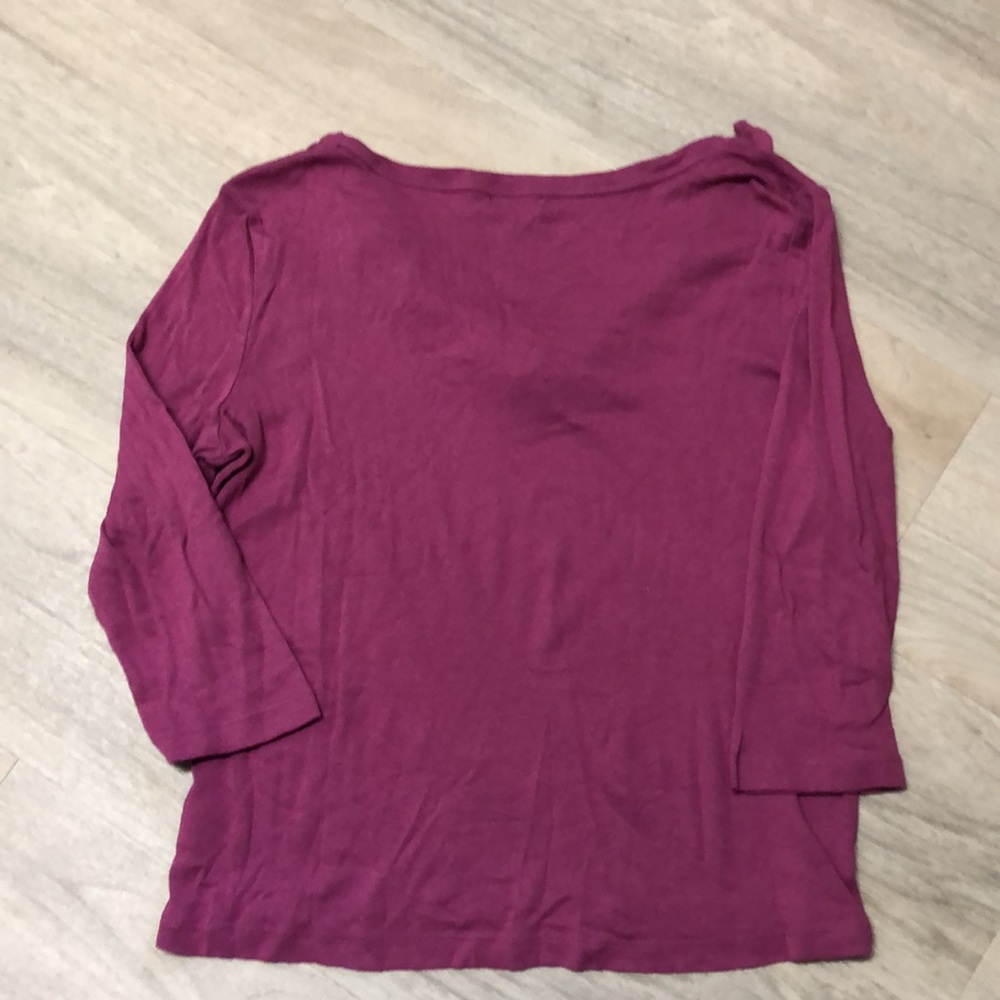 Talbots Ruffled Vneck Top size M - Picture 5 of 5